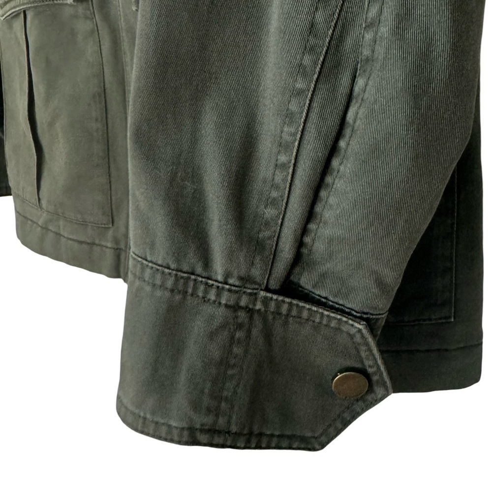 LUCKY BRAND Cotton Twill Hooded Jacket Anorak Utility Military Army Field Barn S - Picture 12 of 15